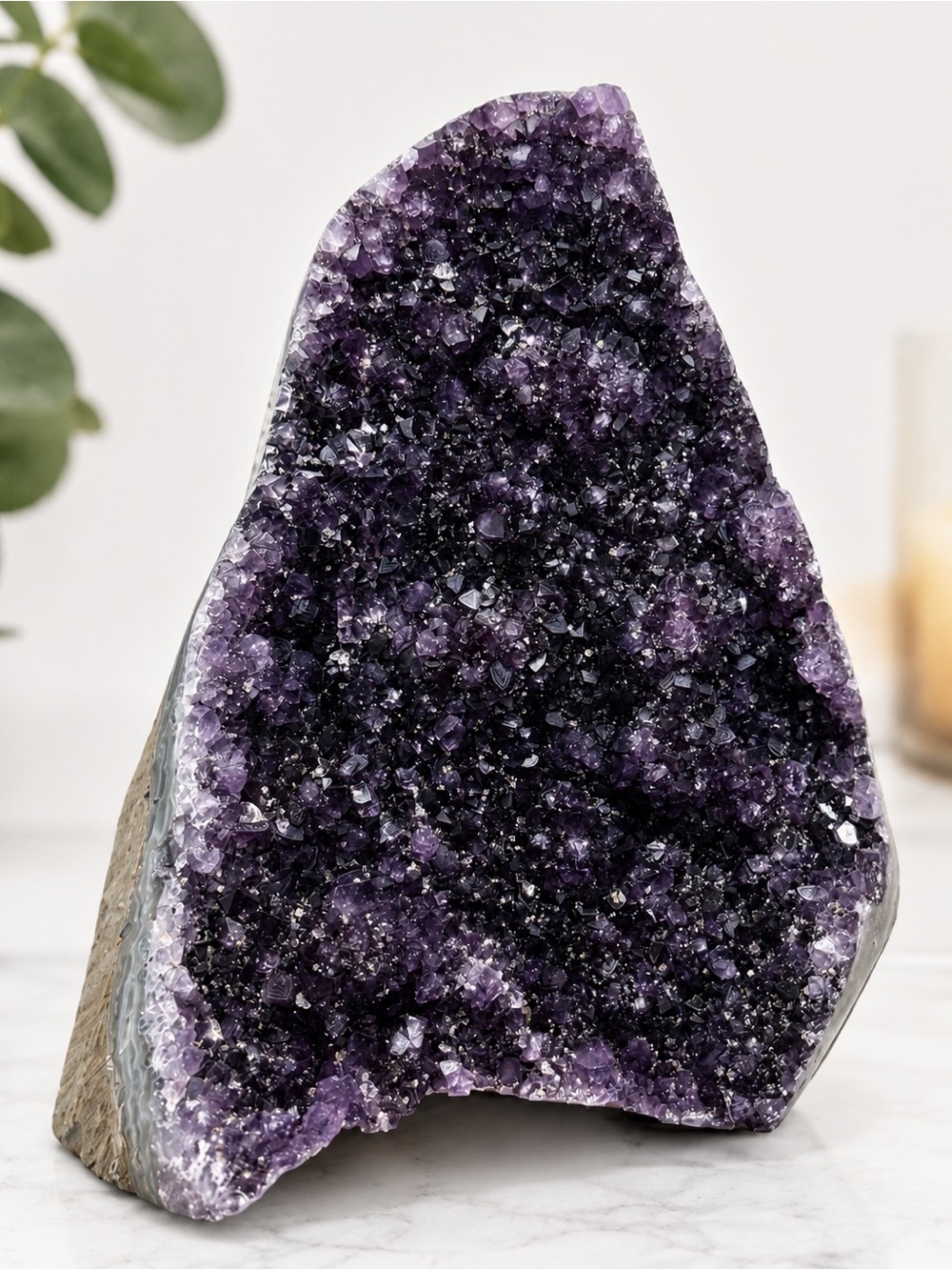 Natural Uruguay Amethyst Geode Cluster| Large Healing Stone